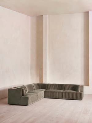 Hamish Modular Sofa - Corner Sofa - Velvet - Taupe - Listing Image