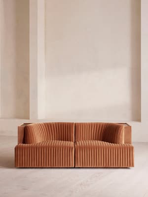 Hamish Sectional Sofa - Three Seater - Velvet - Antique Rose - US - Listing Image