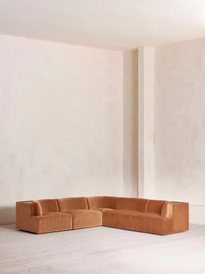 Hamish Modular Sofa - Corner Sofa - Velvet - Antique Rose - Hover Image