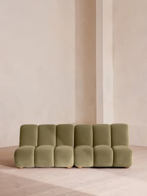 Noelle Modular Sofa - Four Seater - Velvet - Lichen - Listing Image