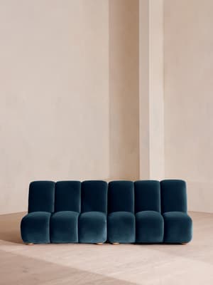 Noelle Sectional Sofa - Four Seater - Velvet - Royal Blue - US - Listing Image