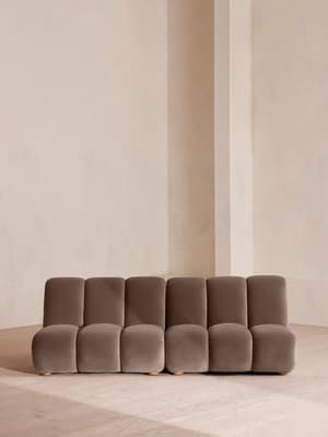 Noelle Modular Sofa - Four Seater - Velvet - Taupe - Listing Image
