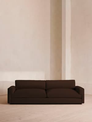Mossley Four Seater Sofa - Velvet - Chocolate Brown - US - Listing Image