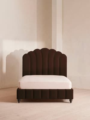 Manette Bed - King -  Velvet - Chocolate - Hover Image