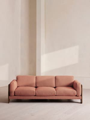 Marcia Three Seater Sofa - Textured Wool Boucle - Coral - US - Hover Image