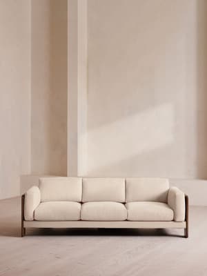 Marcia Three Seater Sofa - Linen - Bisque - US - Hover Image