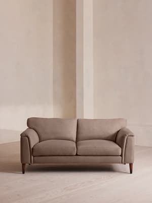 Reya Two Seater Sofa - Linen - Mushroom - US - Hover Image