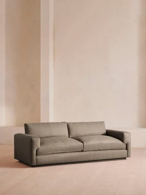 Mossley Three Seater Sofa - Linen - Mushroom - Hover Image