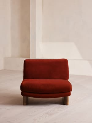 Tellis Chair - Velvet - Rust - UK - Hover Image