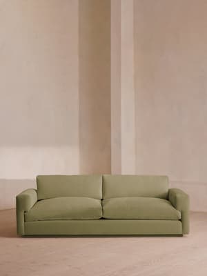 Mossley Three Seater Sofa - Velvet - Lichen - Listing Image