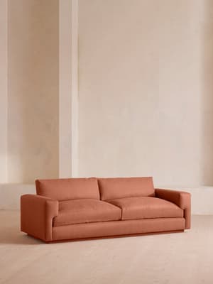 Mossley Three Seater Sofa - Linen - Antique Rose - US - Hover Image