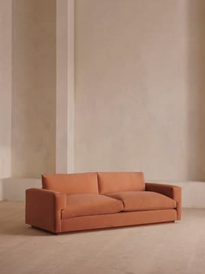 Mossley Three Seater Sofa - Velvet - Antique Rose - Hover Image