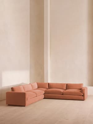 Mossley Corner Sofa - Velvet - Antique Rose  - US - Listing Image
