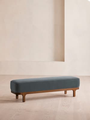 Belsa Bench - Velvet - Grey Blue - Listing Image