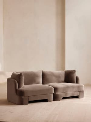 Odell Modular Sofa - Three Seater - Velvet - Taupe - Listing Image