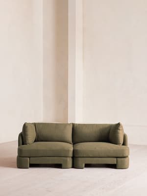 Odell Sectional Sofa - Three Seater - Linen - Sage - US - Listing Image