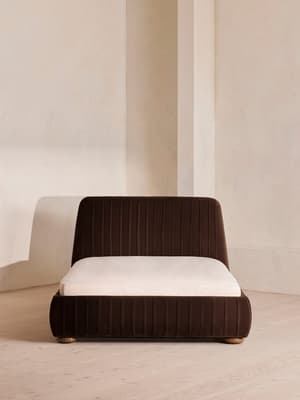 Vivienne Bed - King - Velvet - Chocolate - Hover Image