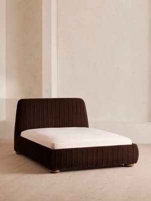 Vivienne Bed - Queen - Velvet - Chocolate - US - Listing Image
