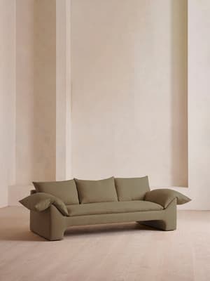 Wyatt Three Seater Sofa - Linen - Sage - Listing Image