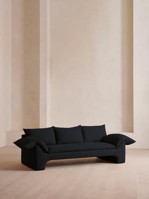 Wyatt Three Seater Sofa - Linen - Indigo - Listing Image