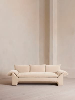 Wyatt Three Seater Sofa - Velvet - Porcelain - US - Hover Image