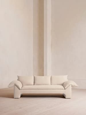 Wyatt Three Seater Sofa - Linen - Bisque - US - Hover Image