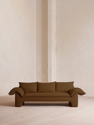 Wyatt Three Seater Sofa - Linen - Ochre - US - Hover Image