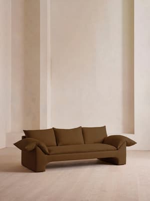 Wyatt Three Seater Sofa - Linen - Ochre - US - Listing Image