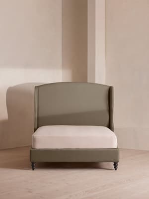 Rivas Bed - Double - Linen - Sage - Hover Image