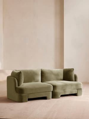Odell Deeper Sit Sectional Sofa - Three Seater - Velvet Lichen US - Listing Image