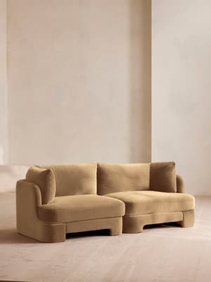 Odell Deeper Sit Sectional Sofa - Three Seater - Velvet Camel US - Listing Image