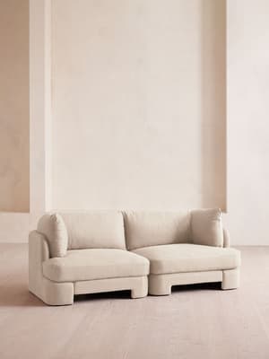 Odell Deeper Sit Sectional Sofa - Three Seater - Linen - Bisque - US - Listing Image