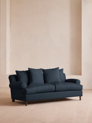 Audrey Two Seater - Sofa - Linen - Prussian Blue - US - Listing Image