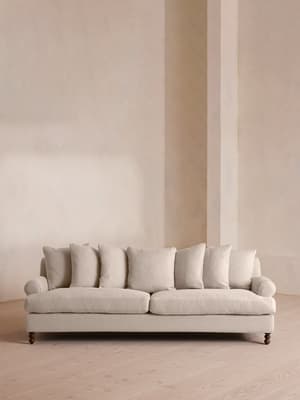Audrey Four Seater Sofa - Linen - Bisque - US - Hover Image