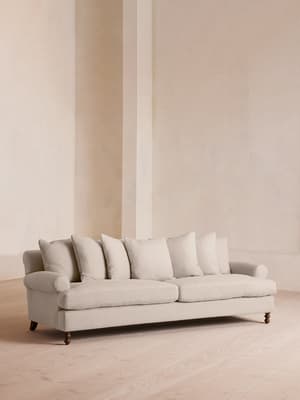 Audrey Four Seater Sofa - Linen - Bisque - US - Listing Image