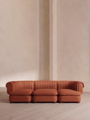 Rava Sectional Sofa - Four Seater - Linen - Antique Rose - US - Hover Image