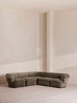 Rava Modular Sofa - Corner Sofa - Velvet - Taupe - Listing Image