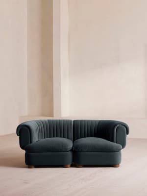 Rava Modular Sofa - Three Seater - Velvet - Grey Blue - Listing Image