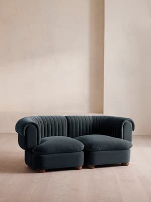 Rava Sectional Sofa - Three Seater - Velvet - Grey Blue - US - Listing Image