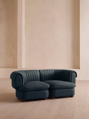 Rava Modular Sofa - Three Seater - Linen - Prussian Blue - Listing Image