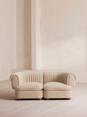 Rava Modular Sofa - Three Seater - Velvet - Porcelain - Hover Image