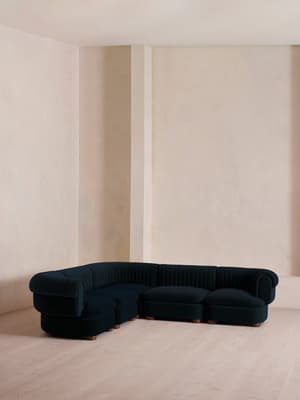 Rava Modular Sofa - Corner Sofa - Velvet - Royal Blue - Hover Image