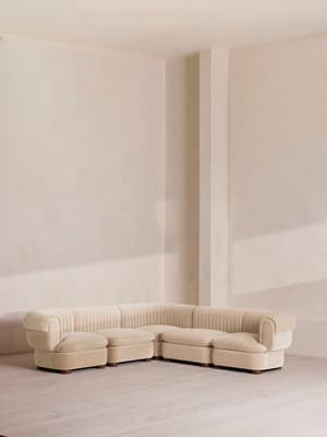 Rava Modular Sofa - Corner Sofa - Velvet - Porcelain - Listing Image