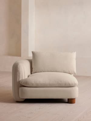 Vivienne Deeper Sit Sectional Sofa - Left Arm Module - Linen - Bisque - US - Listing Image