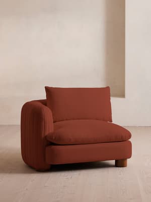 Vivienne Deeper Sit Sectional Sofa - Left Arm Module - Linen - Sienna - US - Hover Image