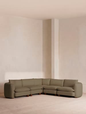 Vivienne Deeper Sit Modular Sofa - Corner Sofa - Linen - Sage - Listing Image