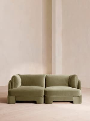 Odell Deeper Sit Modular Sofa - Three Seater - Velvet Lichen UK - Hover Image