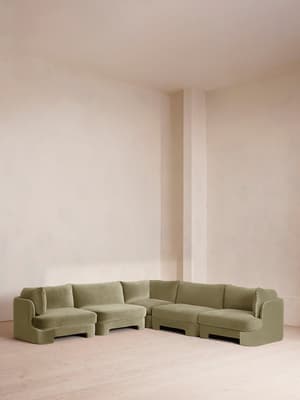 Odell Deeper Sit Modular Sofa - Corner Sofa - Velvet Lichen UK - Listing Image