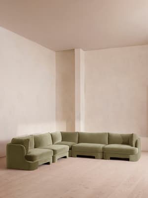 Odell Deeper Sit Modular Sofa - Corner Sofa - Velvet Lichen UK - Hover Image