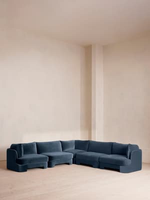 Odell Deeper Sit Modular Sofa - Corner Sofa - Velvet Royal Blue UK - Listing Image